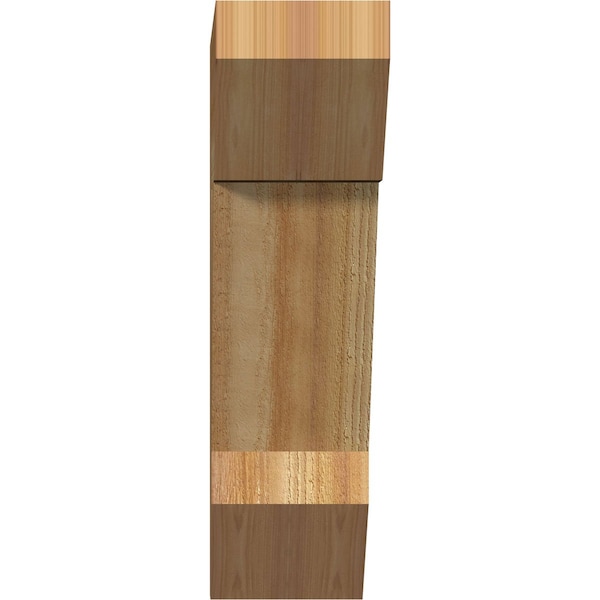 Traditional Slat Rough Sawn Bracket, Western Red Cedar, 6W X 18D X 22H